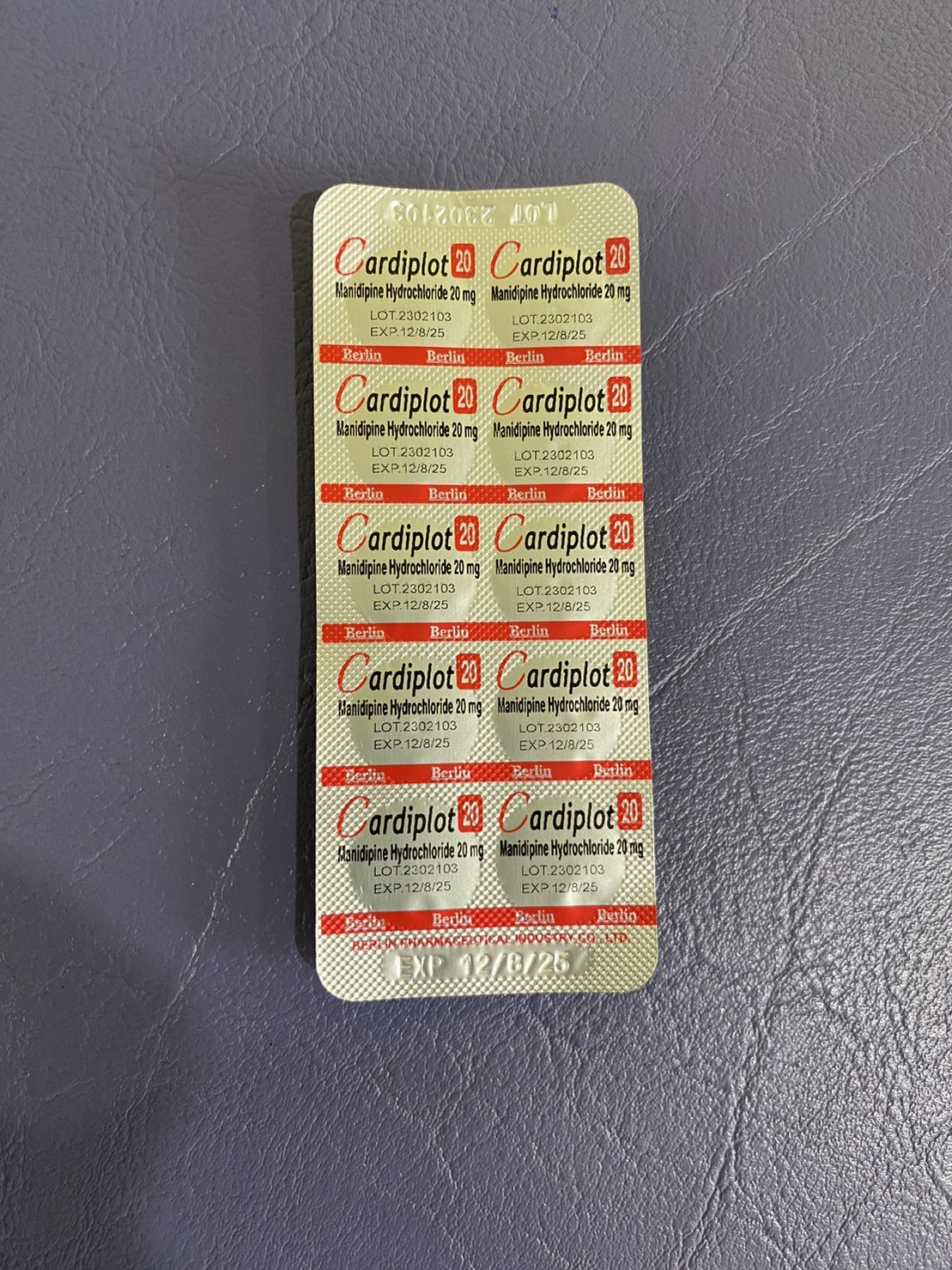 Manidipine (Madiplot) 20 mg