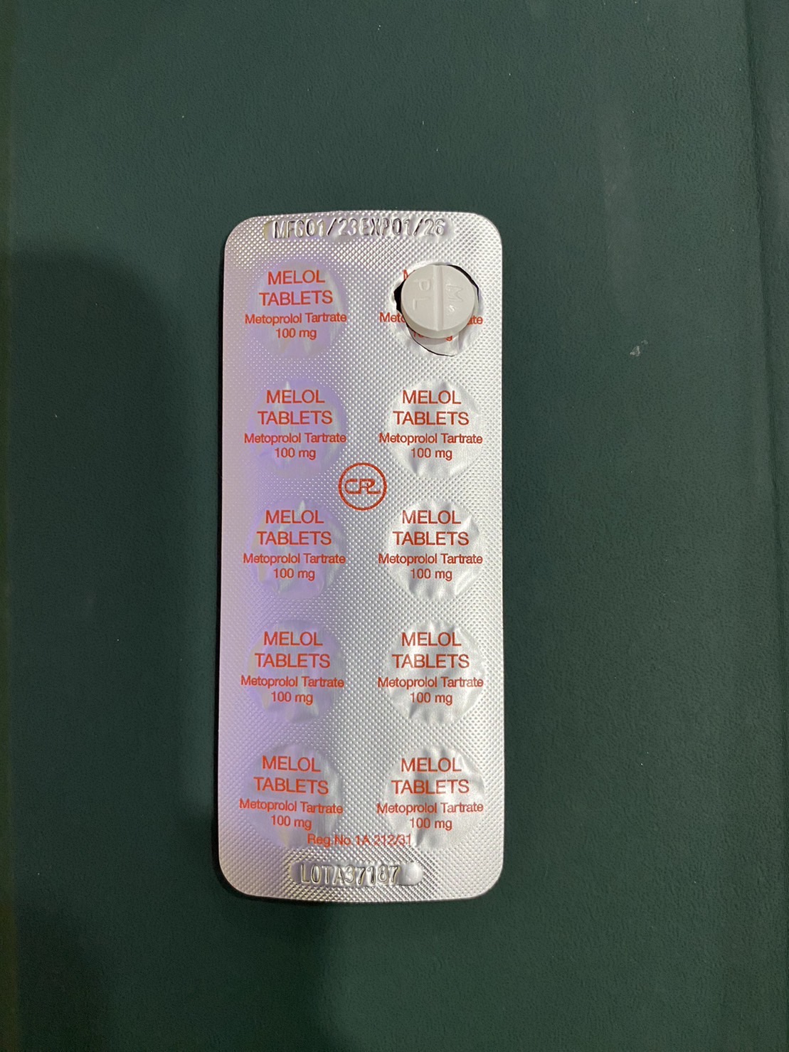 Metoprolol 100 mg 